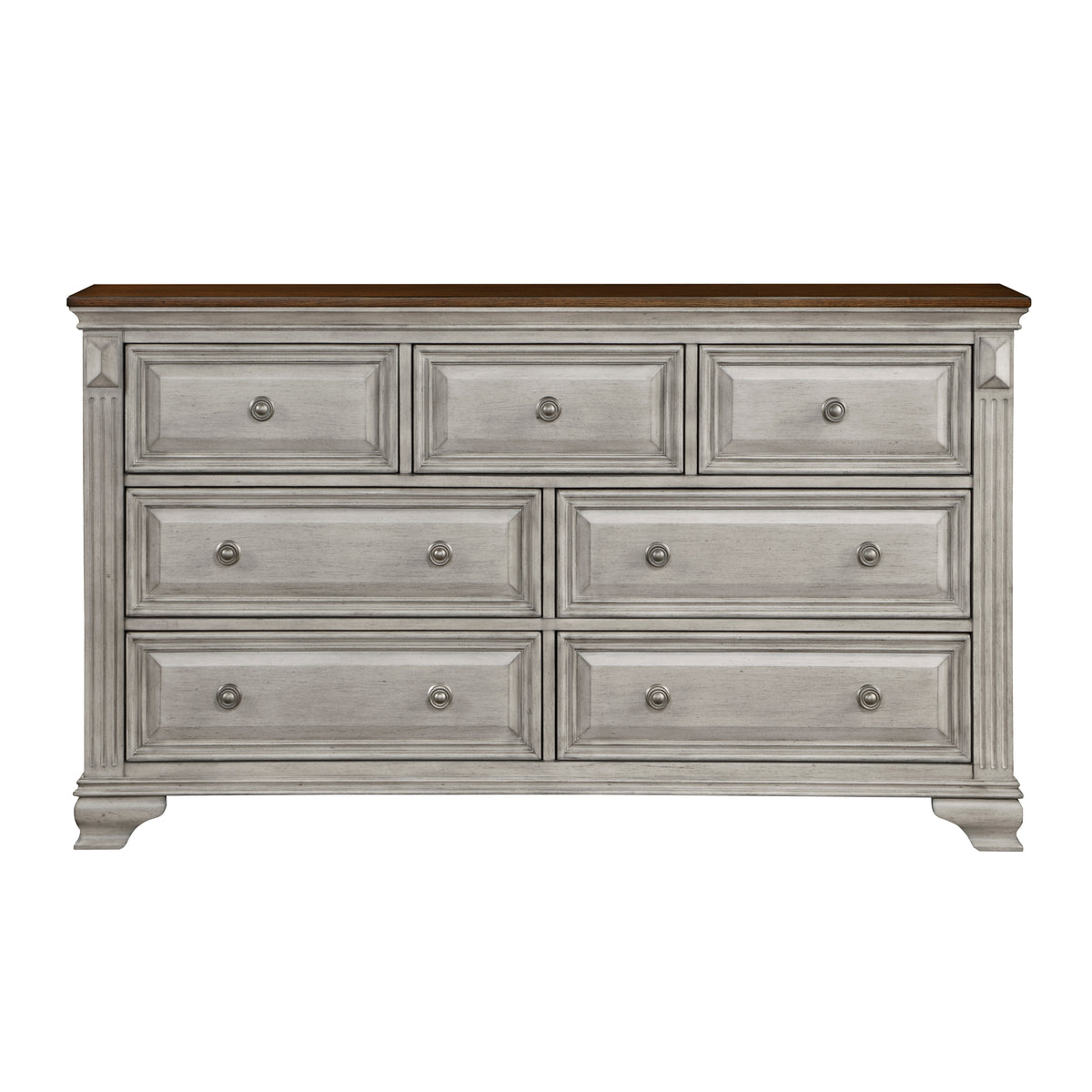 Marquette Collection Two-Tone Dresser with Antique Bronze Hardware
