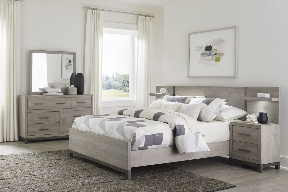 Homelegance Zephyr Queen Wall Bed In Gray