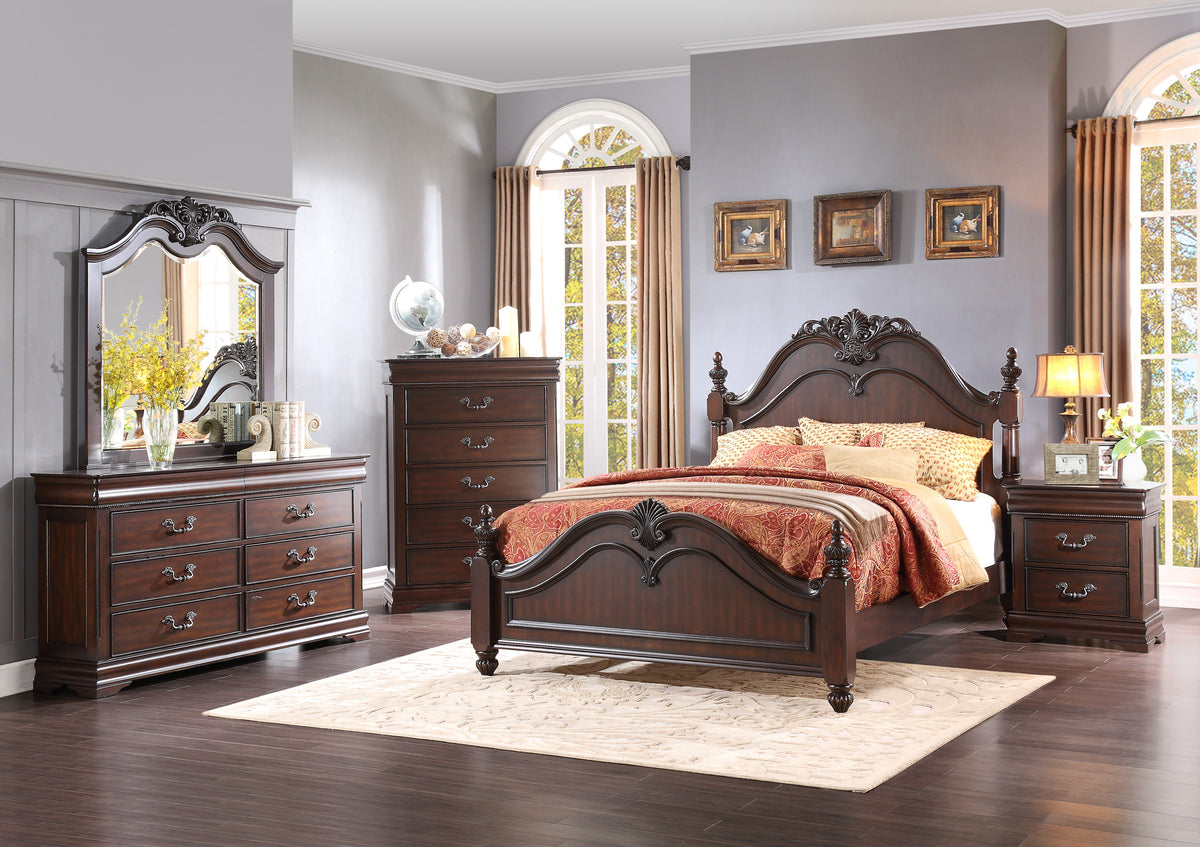 Homelegance Dresser Dark Cherry Mont Belvieu Traditional Timeless Design 1869-4