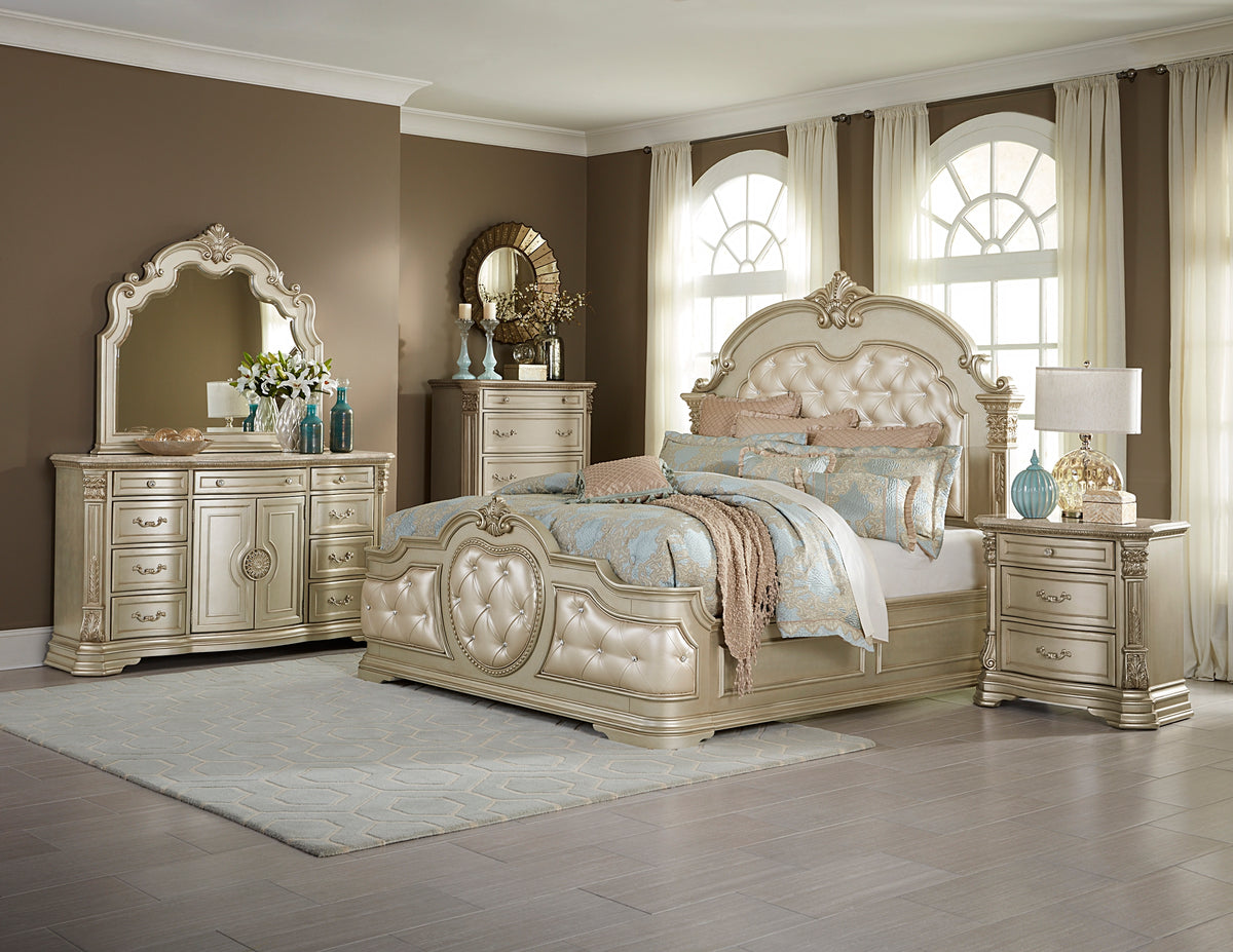 Homelegance Antoinetta Queen Bed In Silver