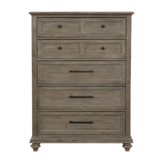 Homlegance Chest Cardano Collection In Driftwood Light Brown Finish