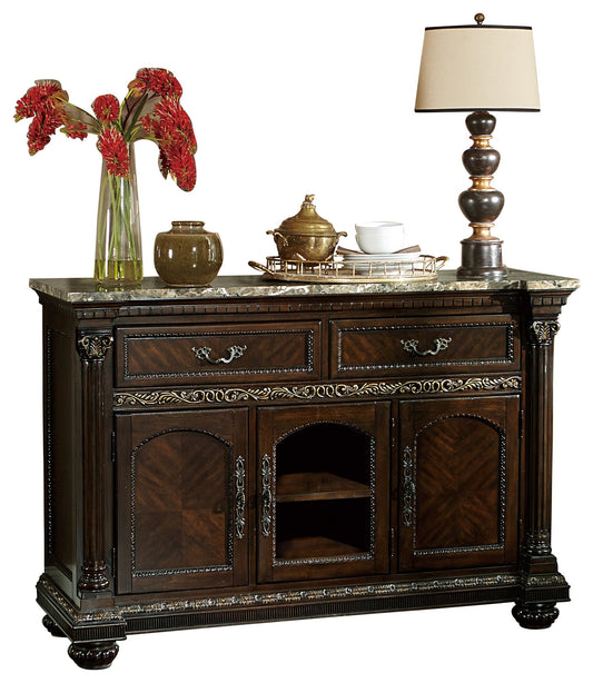 Homelegance Russian Hill server in Warm Cherry