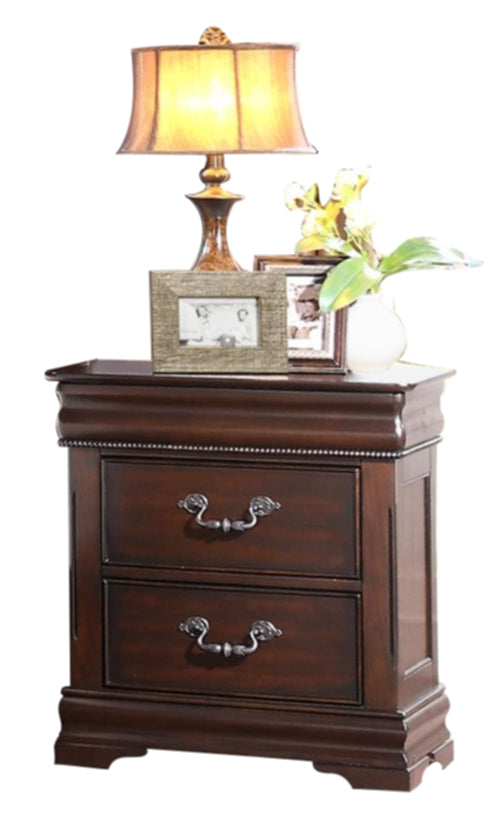 Homelegance Mont Belvieu 5PC Bedroom Set Cal King Poster Bed, Dresser, Mirror, 2 Nightstand in Cherry