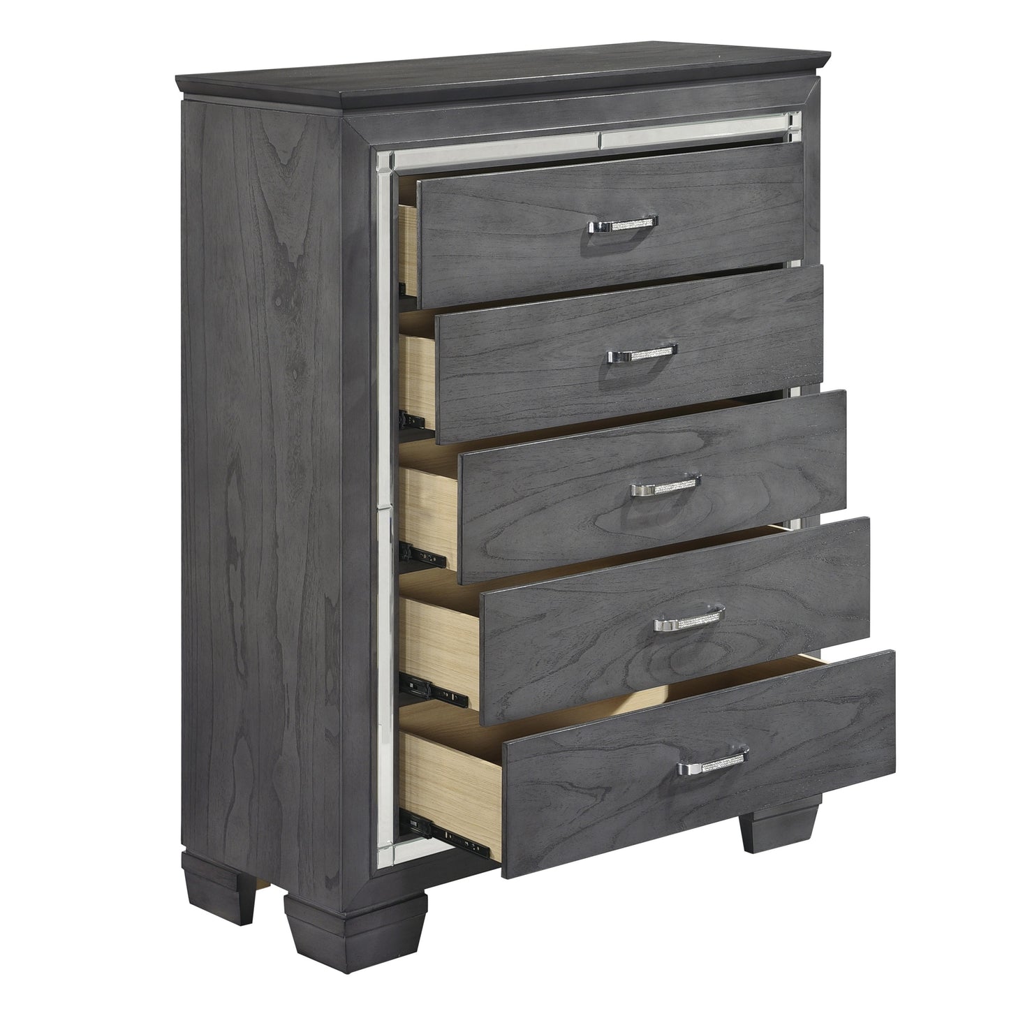 Homlegance Chest Allura Collection In Gray Finish