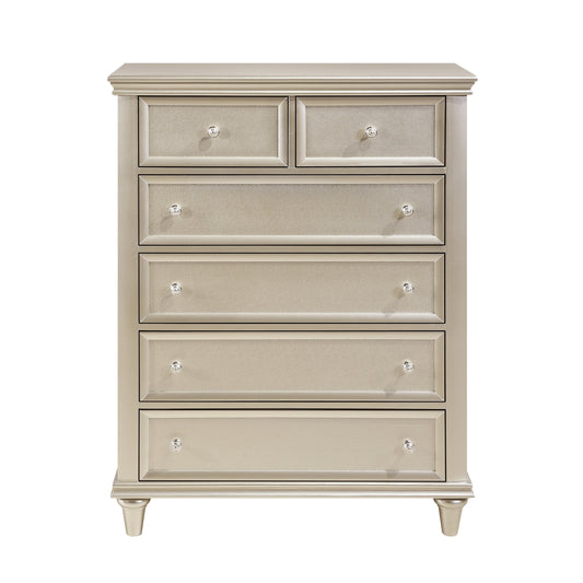 Homlegance Chest Celandine Collection In Silver Finish