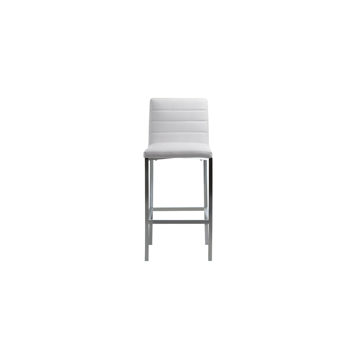 Modus Amalfi 3PC 32" Round Bar Wood Table & 2 Metal Back Stool Set- White