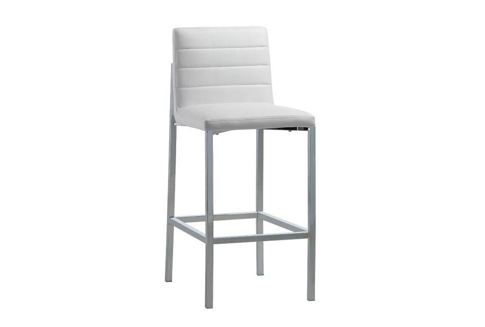 Modus Amalfi 5PC 54" Round Counter Tbl & 4 Metal Back Stool Set-White