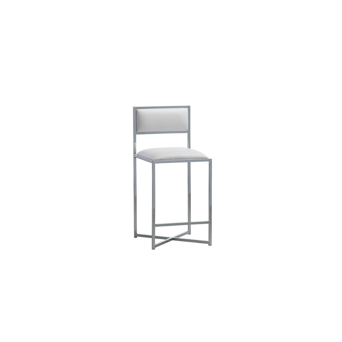 Modus Amalfi 5PC 48" Round Counter Marble Tbl & 4 X-Base Stool Set-White