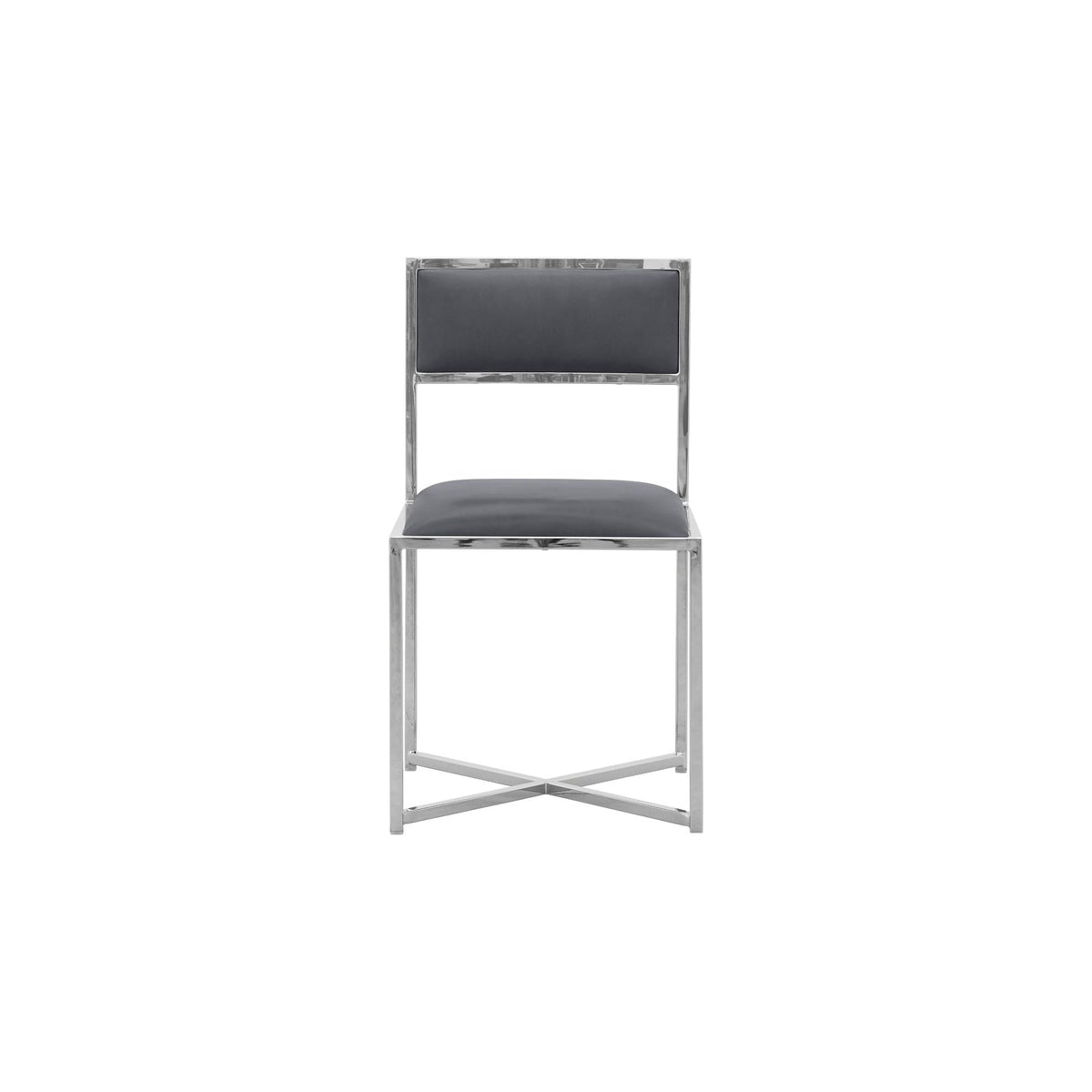 Modus Amalfi 7PC Rectangle Glass Table & 6 X-Base Chair in Cobalt
