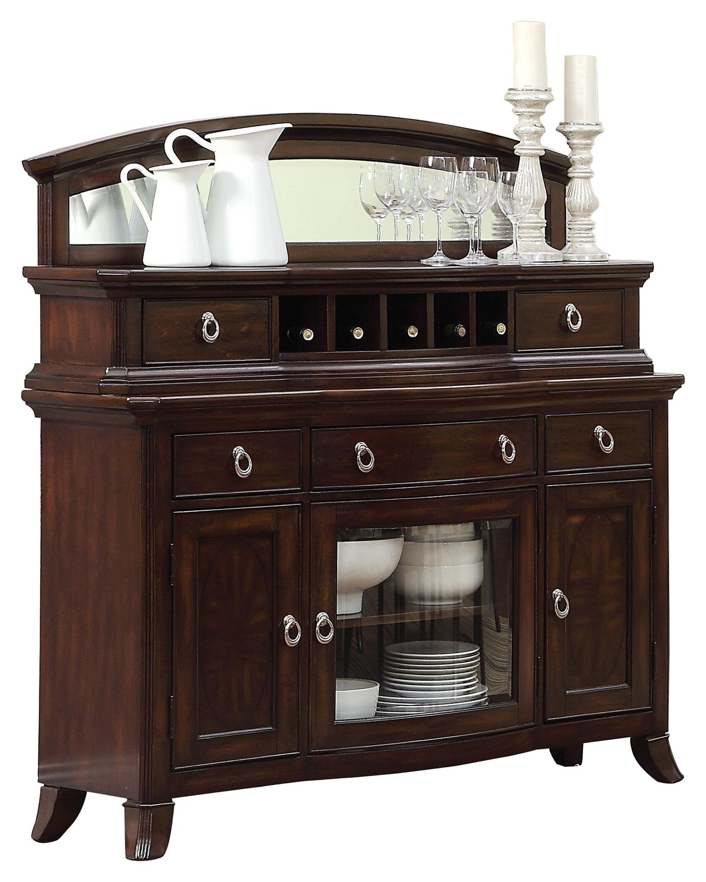 Homelegance Keegan Asian Server in Rich Brown Cherry
