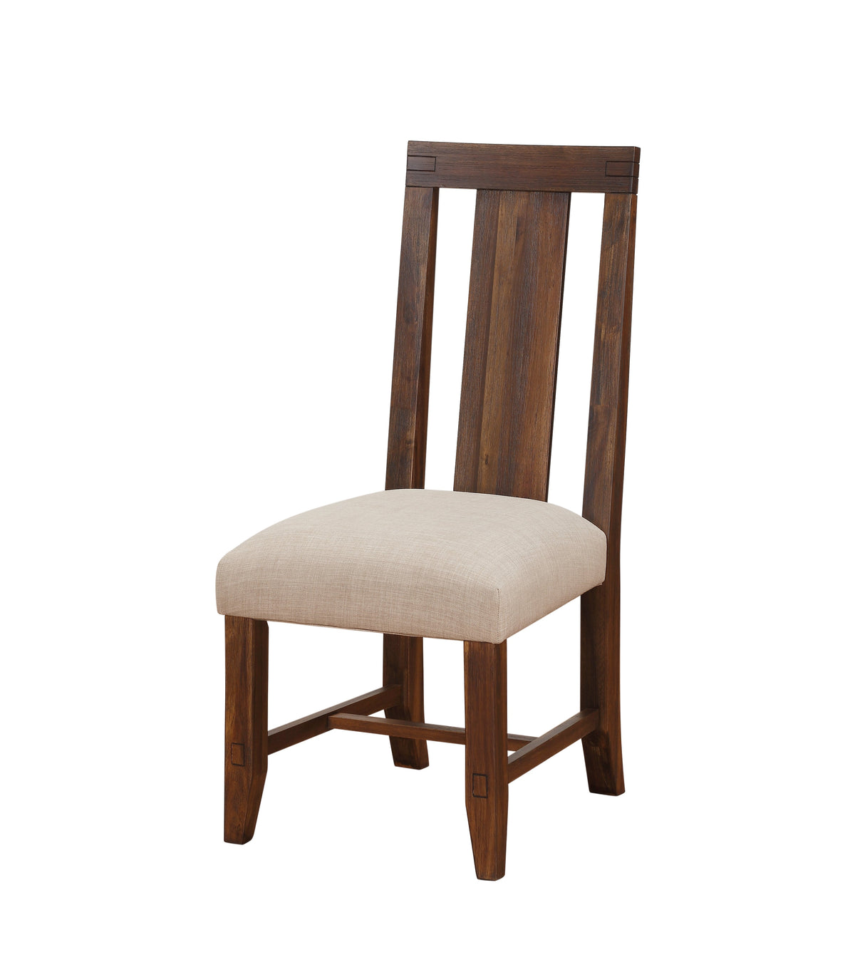 Modus Meadow 7PC Rectangle Table w 4 Wood Chair Dining Set in Brick Brown