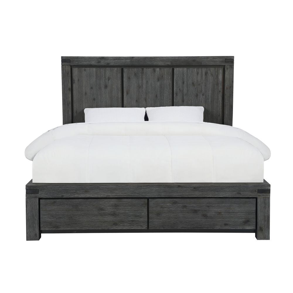 Modus Meadow 5PC Cal King Storage Bedroom Set w 2 Nightstand in Graphite