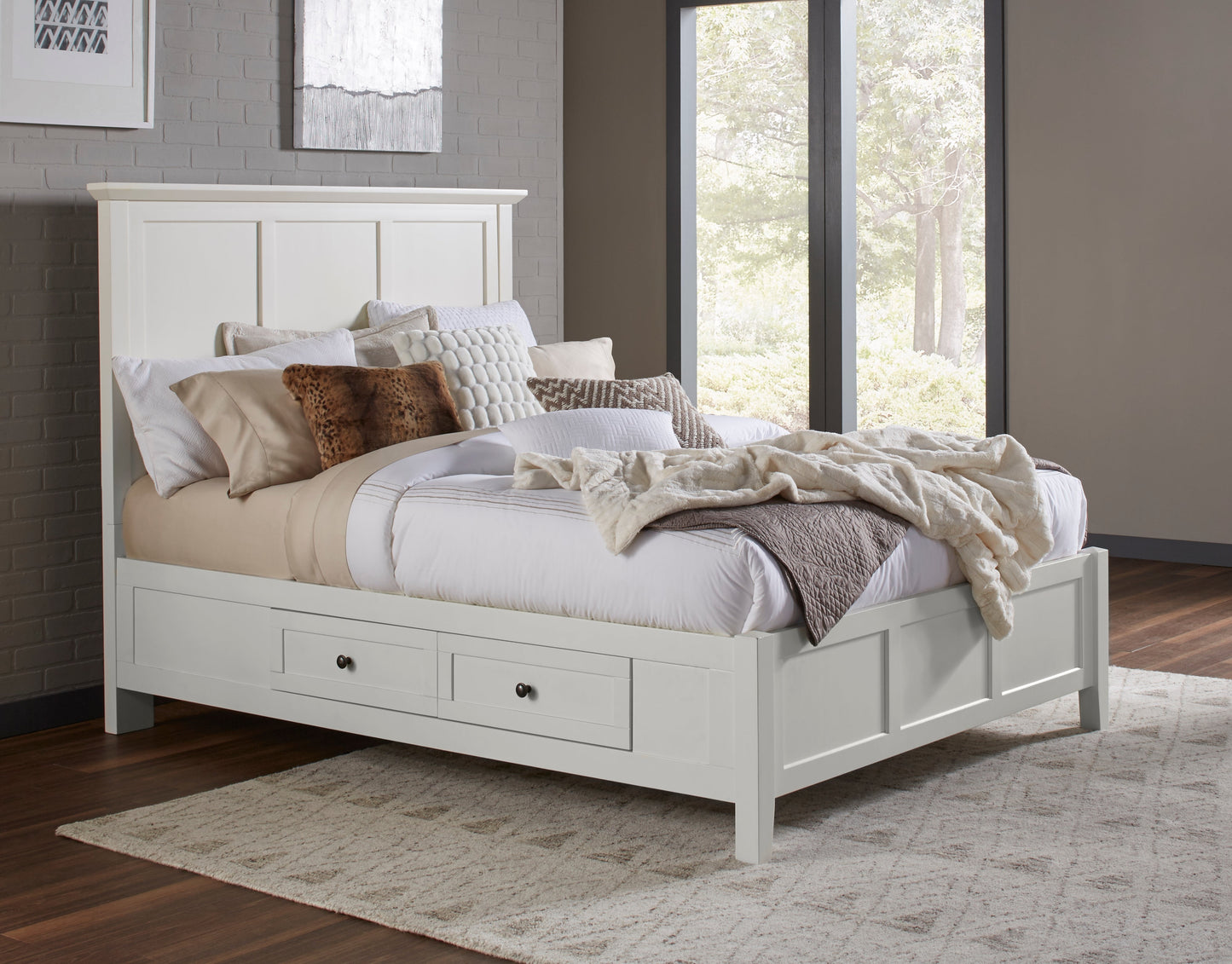 Modus Paragon E King Storage Bed in White