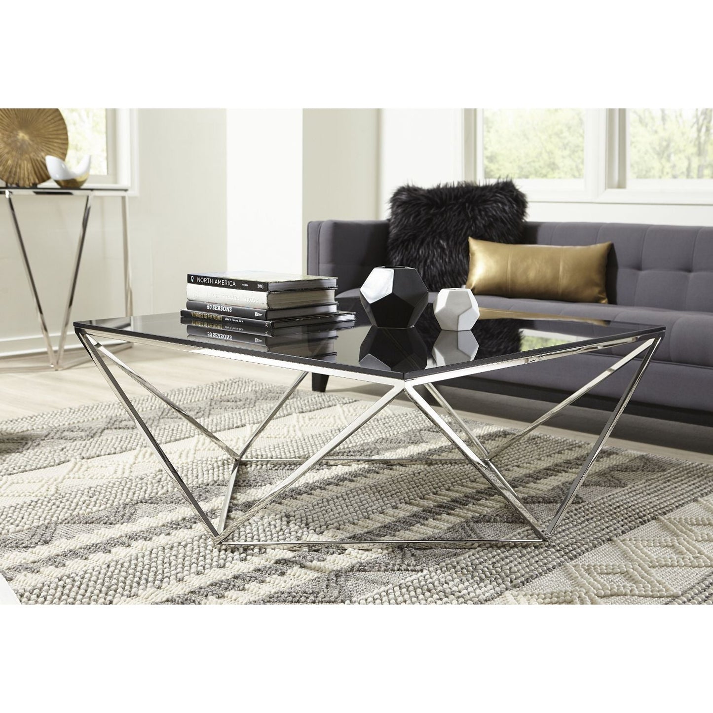 Modus Aria 3PC Coffee, End & Console Table in Multi