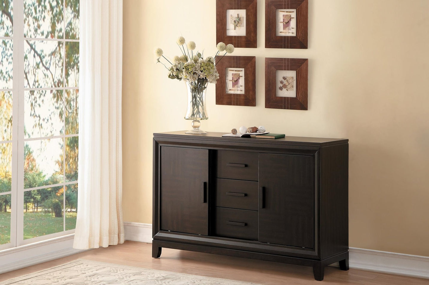 Homelegance Kavanaugh Contemporary Server in Brown