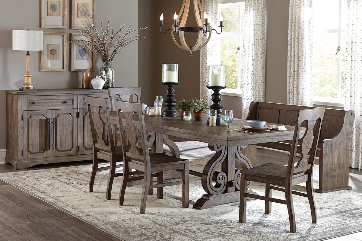 Homelegance Toulon 2 Dining Chair in Distressed Oak