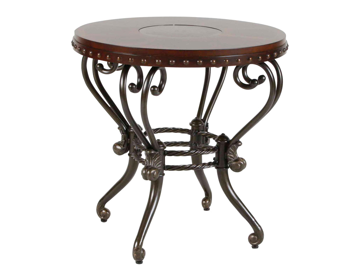 Homelegance Jenkins 2PC Occasional Set Round Cocktail, 1 Round End Table in Warm Brown