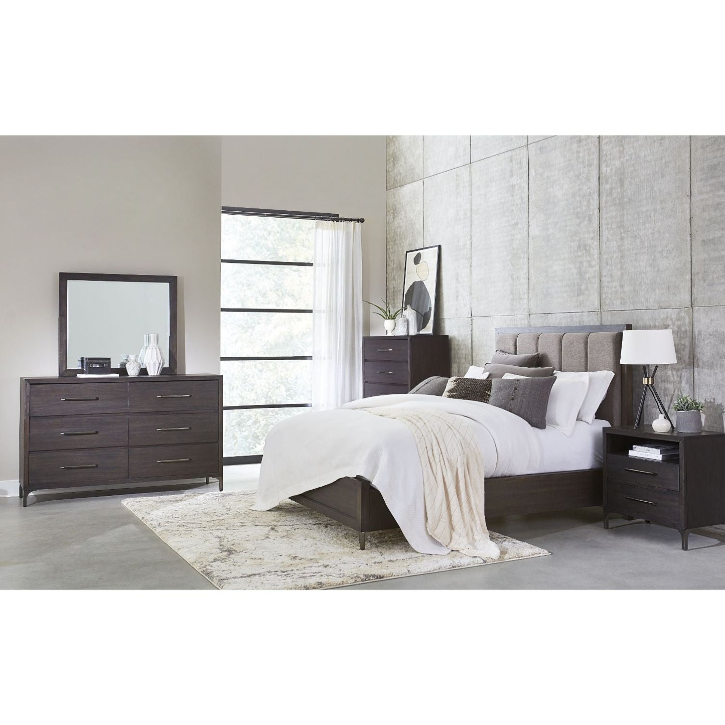 Modus Lucerne Five Drawer Chest in Vintage Coffee