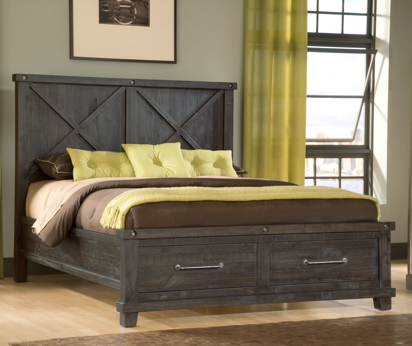 Modus Yosemite E King Storage Bed in Cafe