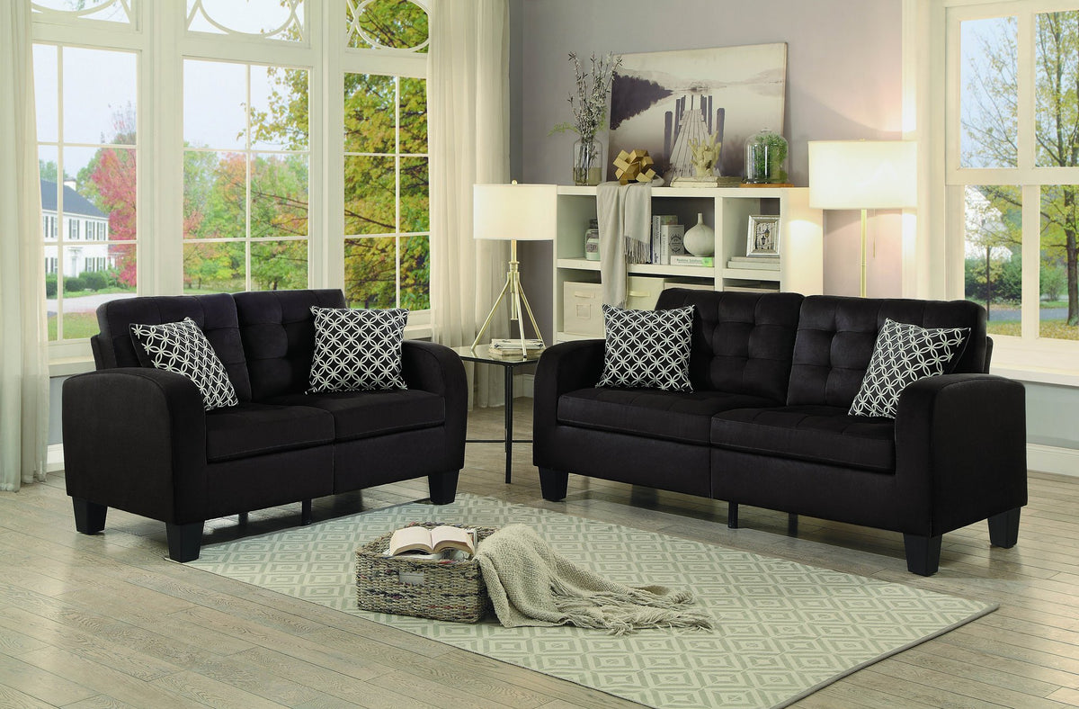 Homelegance Sinclair Park Sofa in Chocolate Fabric