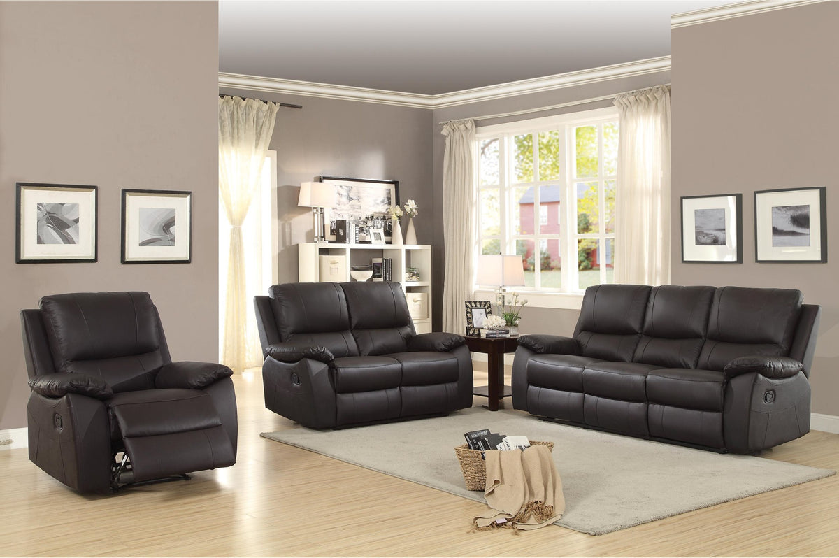 Homelegance Greeley Recliner Chair in Brown Leather