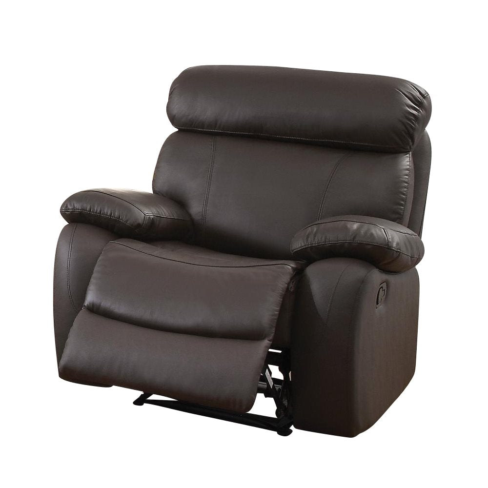 Homelegance Pendu 3PC Double Reclining Sofa, Love Seat & Recliner Chair in Brown Leather