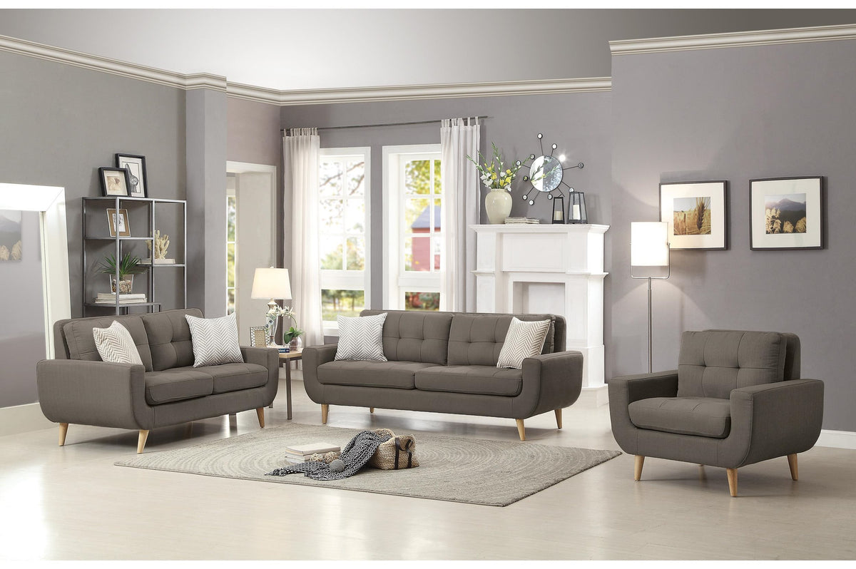 Homelegance Deryn Sofa in Grey Fabric