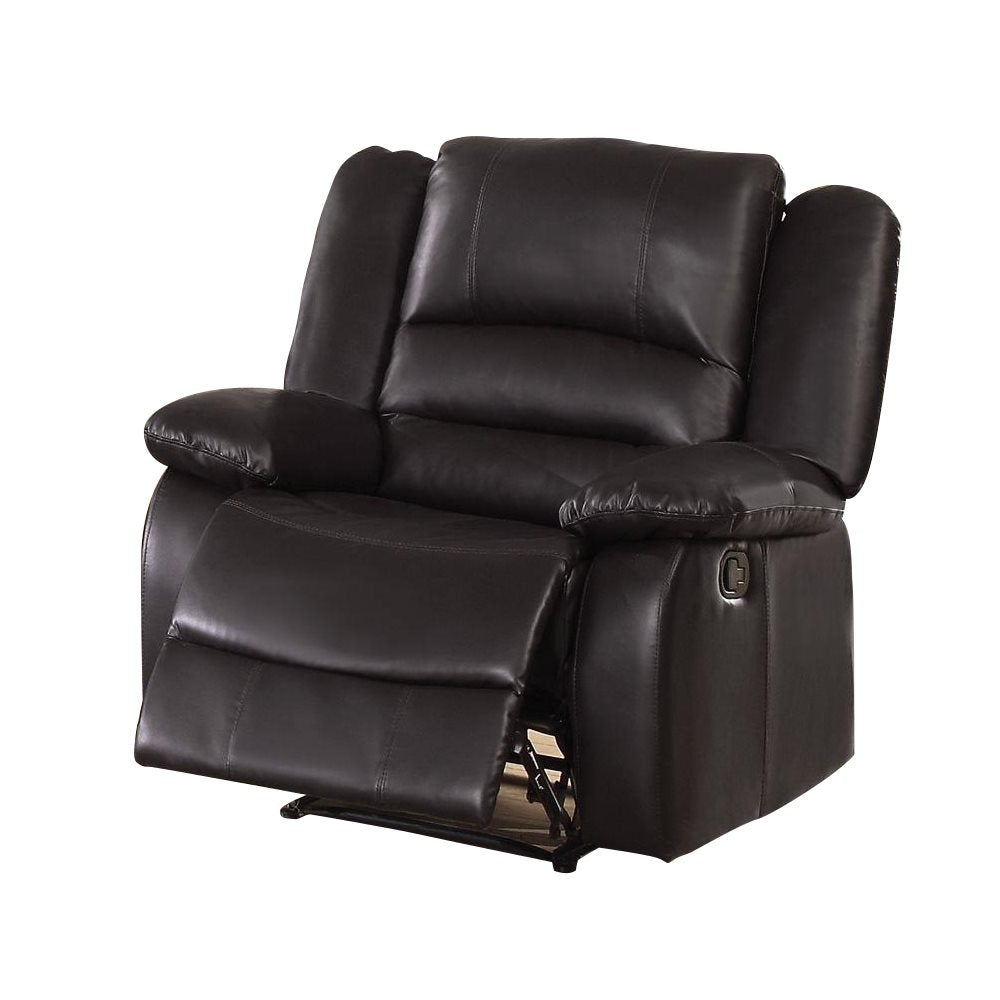 Homelegance Jarita 2PC Double Reclining Love Seat & Recliner Chair in Brown Leather