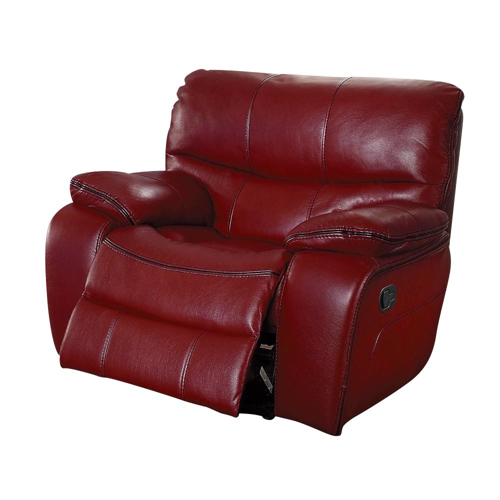 Homelegance Pecos 4PC Sectional Reclining Console Love Seat, Corner, Recliner Chair & Reclining Love Seat in Red Leather