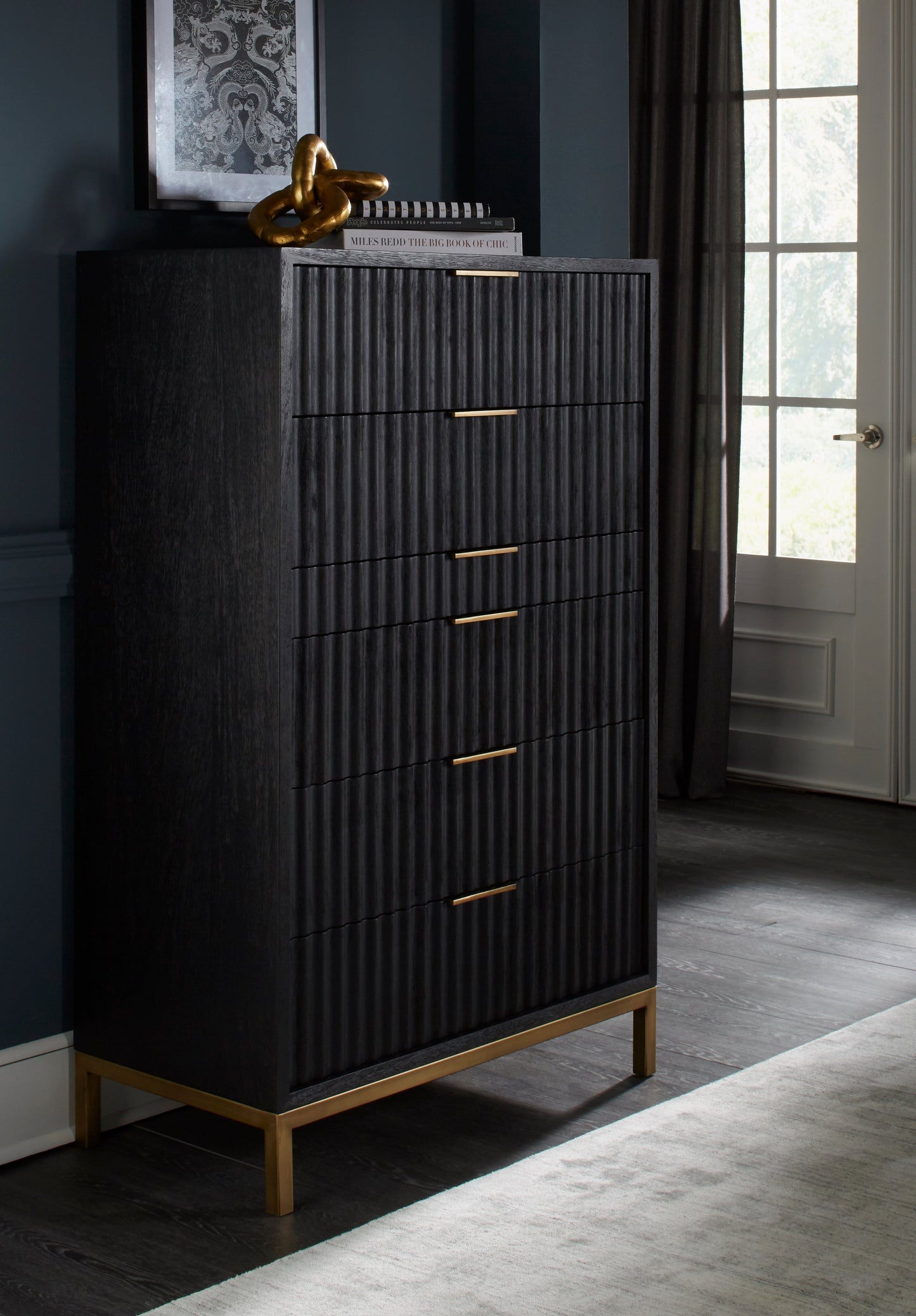 Modus Kentfield Chest in Black Drifted Oak