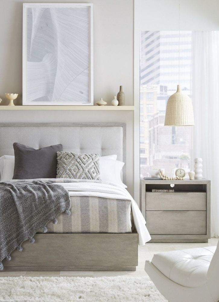 Modus Oxford 5PC E King Storage Bedroom set w 2 Nightstand in Mineral