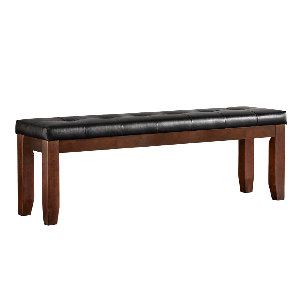 Homelegance Ameillia 60 inch Dining Bench in Dark Brown Leatherette