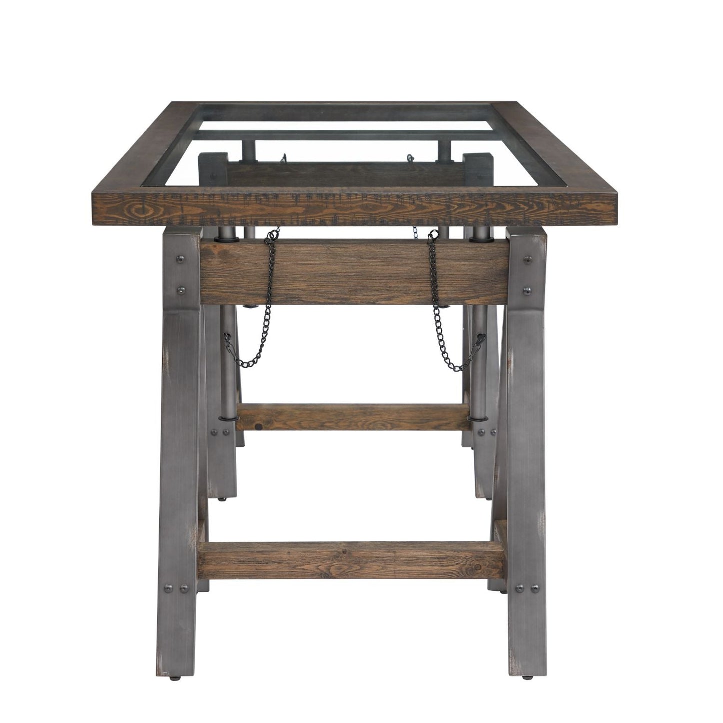 Modus Medici Adjustable Desk in Charcoal Brown