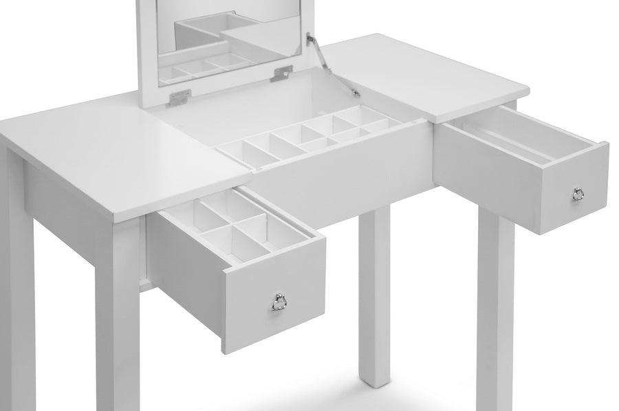 Contemporary Vanity Table in White