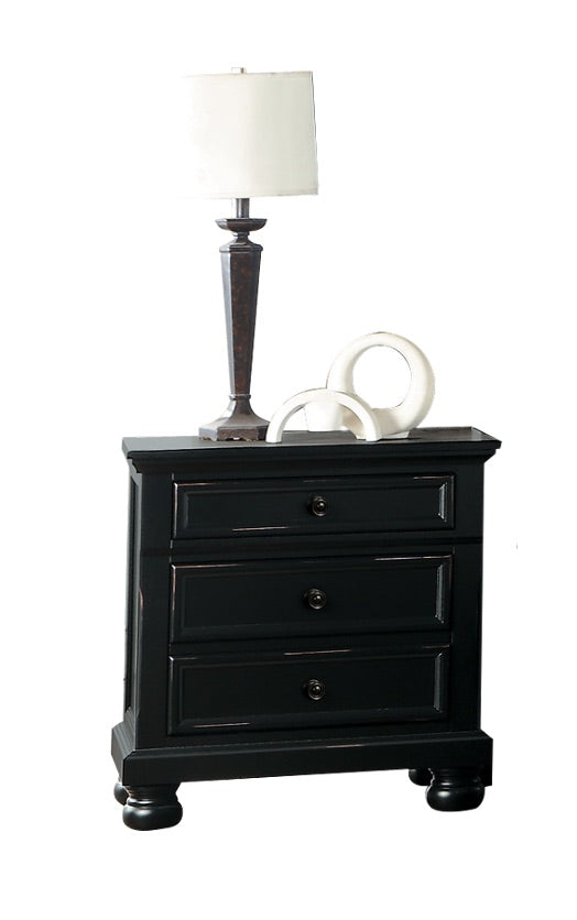 Lexington Cottage 5PC Bedroom Set E King Sleigh Storage Bed, Dresser, Mirror, 2 Nightstand in Black