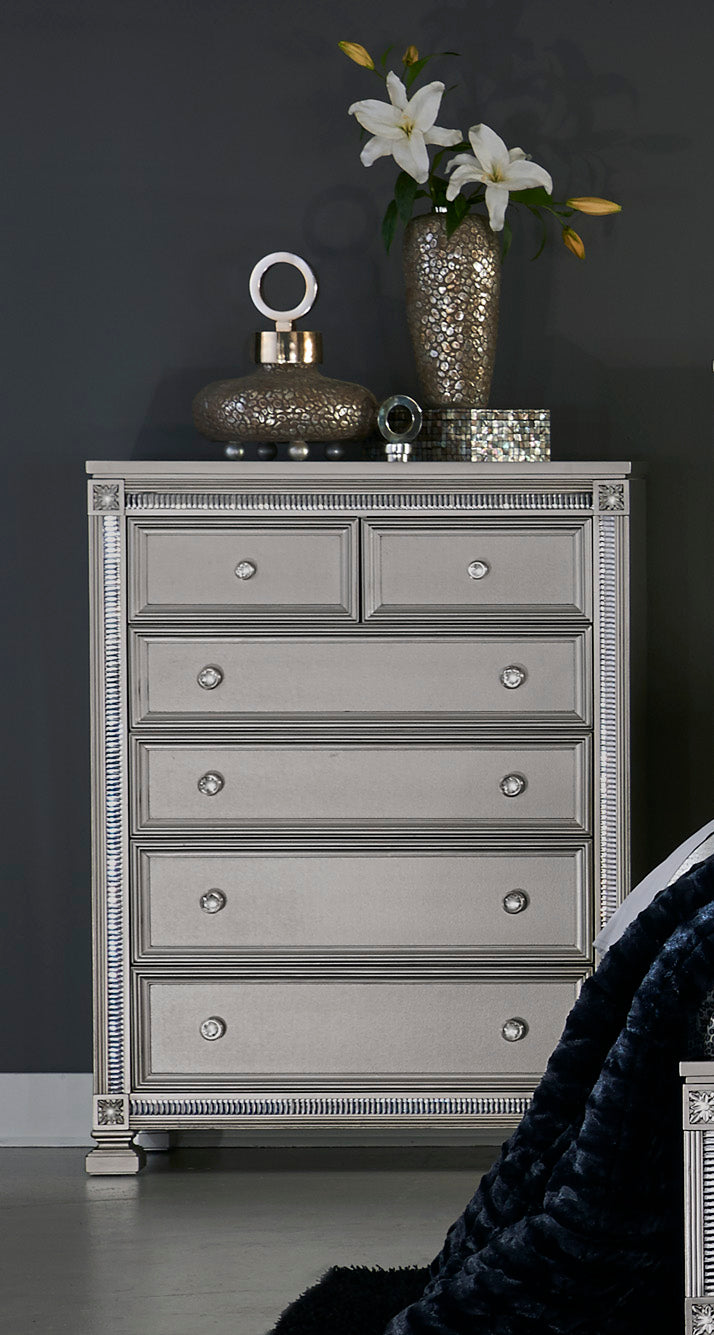 Homelegance Bevelle Chest in Metallic Grey