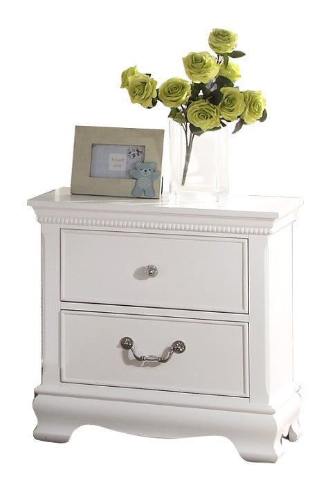 Labrant Girls Cottage 5PC Bedroom Set Twin Bed, Dresser, Mirror, 2 Nightstand in White