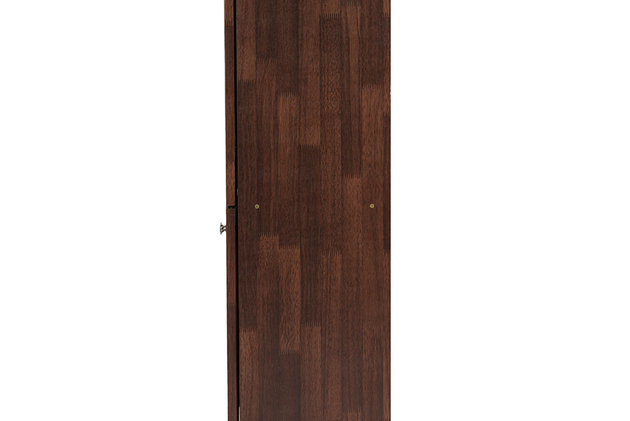 Contemporary Entryway Storage Shoe Cabinet in Brown Engineered Wood/Vinyl bxi6512-118