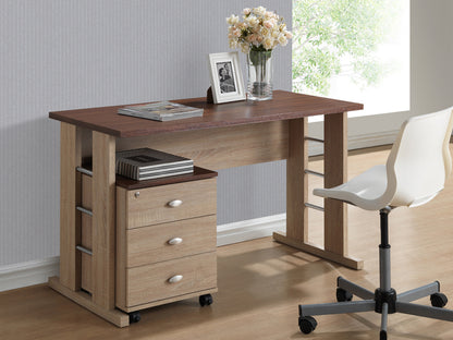 Contemporary Writing Desk in Natural Dark Brown bxi5431-108