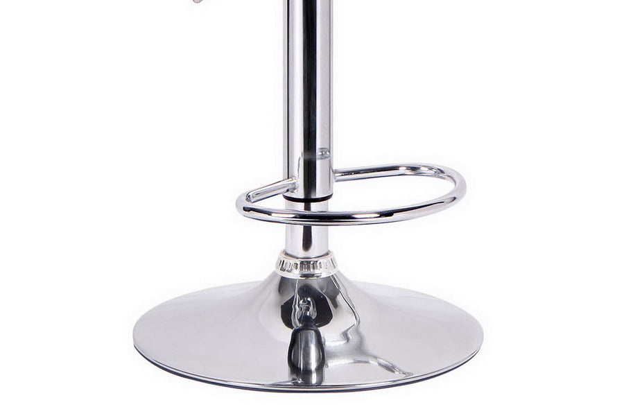 Contemporary Leatherette & Chrome Bar Stool in Walnut Brown & Black bxi4213-80