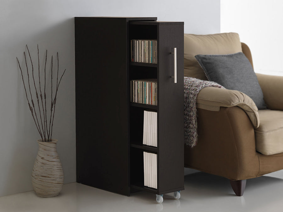 Contemporary Bookcase in Dark Brown - The Furniture Space.