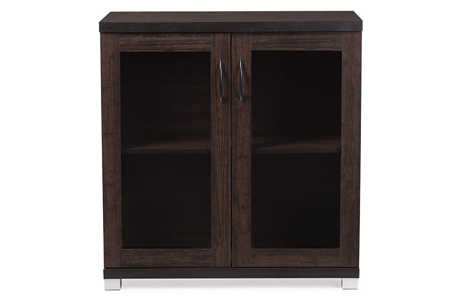 Contemporary Sideboard Storage Cabinet in Dark Brown bxi6494-119