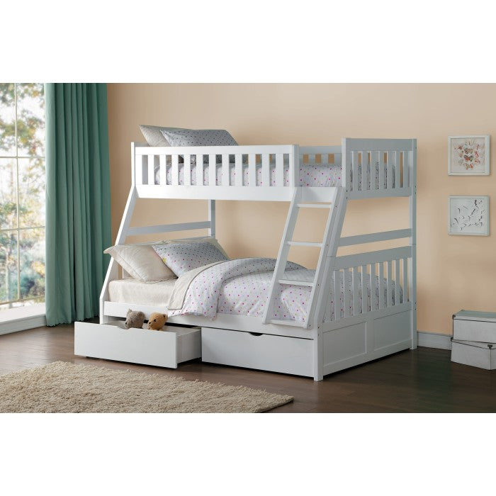 Homelegance Galen Twin / Full Bunk Bed Storage Drawer in White