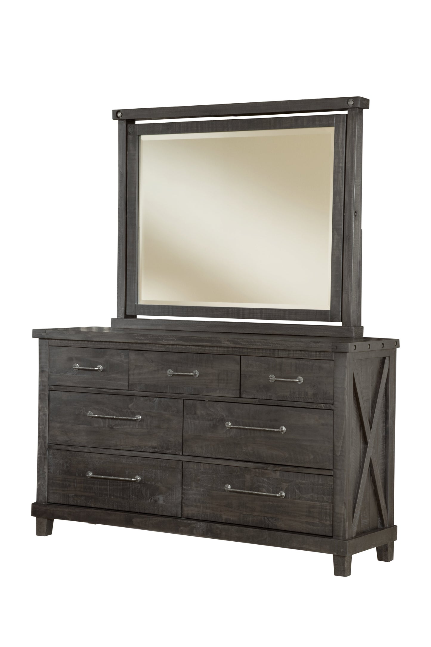 Modus Yosemite 4PC Cal King Storage Fabric Bedroom Set in Cafe