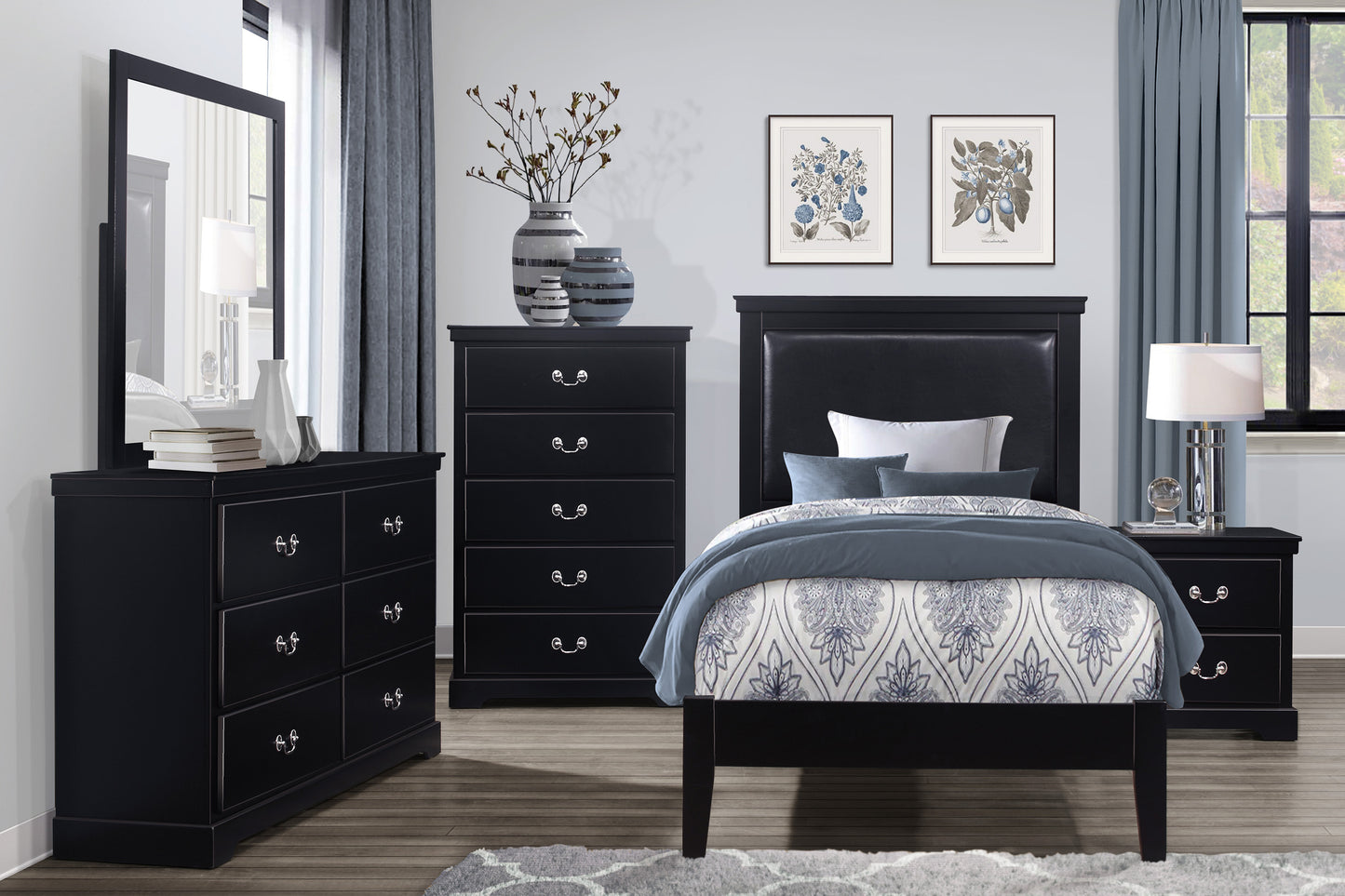 Homlegance Chest Seabright Collection In Black Finish