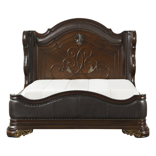 Homelegance Royal Highlands Queen Bed In Brown