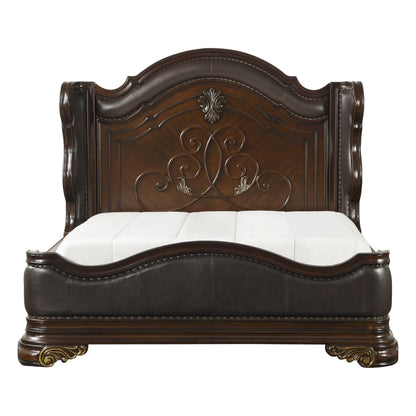 Homelegance Royal Highlands Queen Bed In Brown