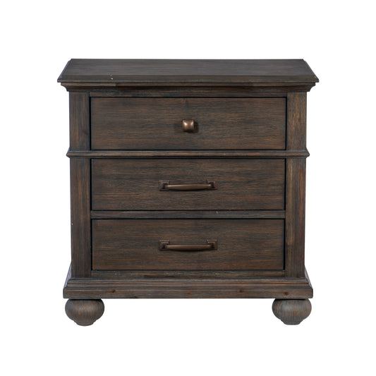 Homelegance Dresser Rustic Brown Wire-Brushed Acacia Veneers Bun Feet 1400-4