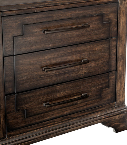 Homelegance Dresser Rustic Brown Acacia Veneer Traditional Lines 1406-4