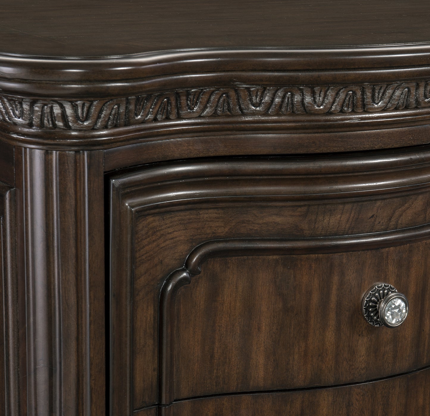 Homelegance Dresser Dark Cherry Traditional Elegant Design with USB Port 1407-4